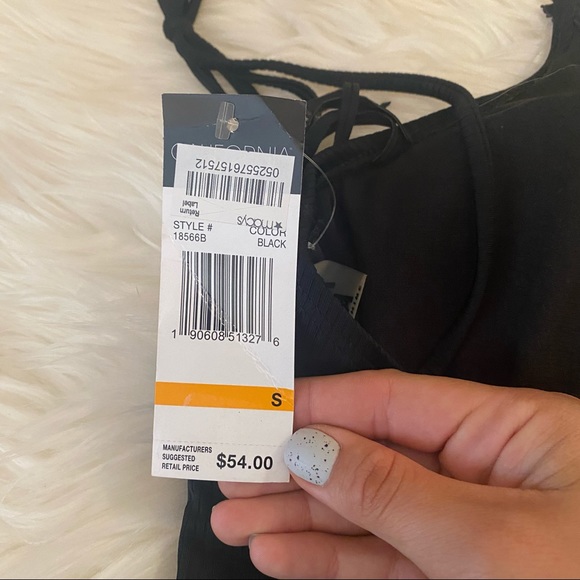 Ribbed tie high cut one piece - Picture 2 of 4